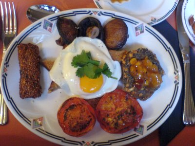 Vegi breakfast at Paskin's Town House, Brighton